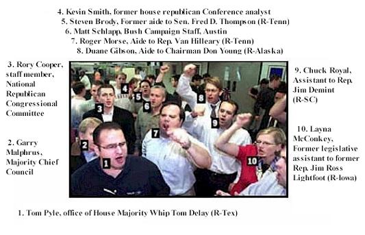 Wingnut thugs on parade at the 'preppy riot', Miami 2000. 